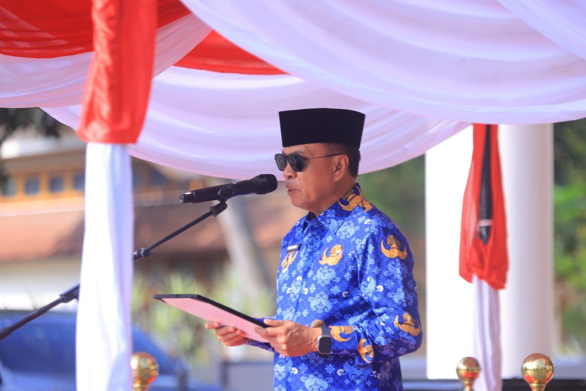 Khidmat, Pemkab Halteng Peringati Hari Kesaktian Pancasila di Halaman Kantor Bupati